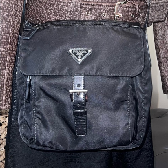 Prada Handbags - *AUTHENTIC* PRADA City Calf-Trimmed Tessuto Crossbody Bag. 🎁 Perfect Gift